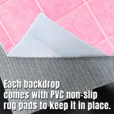 Aperturee - Aperturee Pink Brick Wall Girl Theme Fabric Floor Backdrop